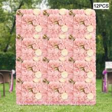 SimbkIuils 12 piezas Paneles de pared de flores artificiales 3D, paneles de fondo de flores para muro de flores, boda, fondo de rosas, paneles de fondo para decoración de eventos y fiestas de boda - Multicolor - Ver 8