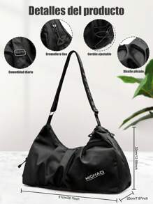 GlamourGrip Bolso de viaje corto de moda para deportes y yoga de mujer, bolsa de gran capacidad para entrenar, Viene con bolsa de almacenamiento portátil para cable de datos, agarre cómodo y material duradero que no daña las manos, Regalo de Navidad perfecto para familiares y amigos.