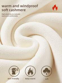 1pc Women Outdoor Sports Thick Plus Fleece Thick Leggings, High Waist Skinny Fit Stretchy Pants, Winter