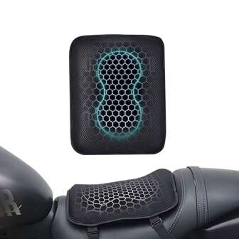 CHCYCLE Motorcycle Gel Seat Cushion, Seat Cushion Available For Rear Passengers Honeycomb Structure Breathable Anti-Skid Shock Absorption Suitable For Long-Term Riding…