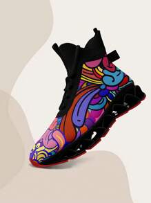 Men's Custom Photos Slip On Running Shoes, Blade Wide Fit Tennis Sneaker Personalized Customize Designed Lightweight Comfortable Fashion Sneakers For Men , Gym Training Sport Walking Shoes Suitable For All Seasons