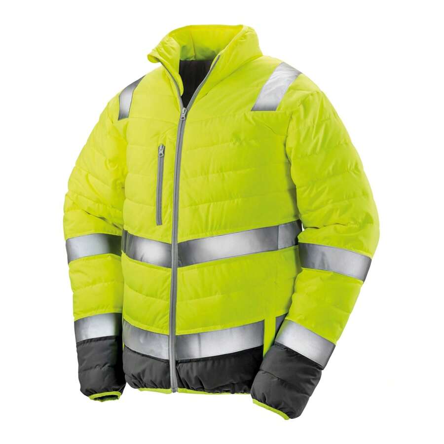 Safegard Men Jacket (Fluro Yellow) - 100% Polyester - Yellow - View 1