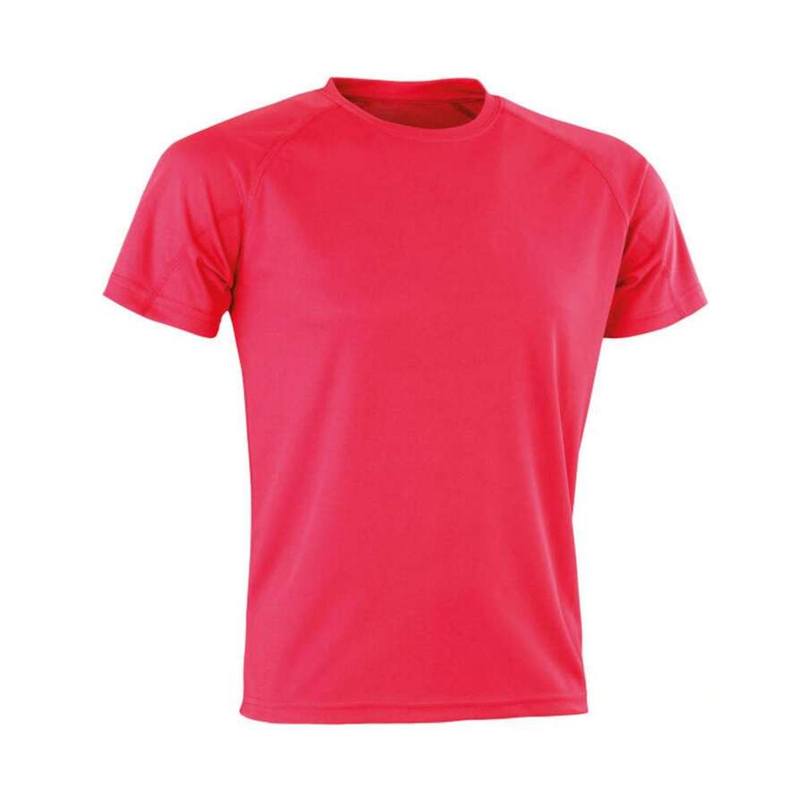 Spiro Mens Impact Aircool TShirt (Fluorescent Pink) - 130gsm 100% Polyester - Pink - View 1