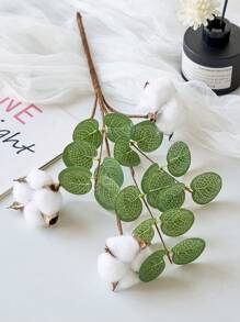 1 cành bạch đàn nhân tạo, thân cây hoa trông như thật với lá bạch đàn, thích hợp để cắm bình, trang trí nhà cửa, đám cưới, phong cách nông trại, phong cách boho, trang trí bàn. - màu xanh lá - Xem 7