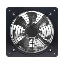 Rainaut 125W 12" (300mm) Air Extractor Fan Ventilation Exhaust Fan , 12 Industrial Ventilation Extractor Wall Mounted Air Blower Fan Exhaust Kitchen2800r/Min 110V, 35*35*17cm/13.77*13.77*6.69in - 黑色 - 查看 11
