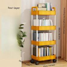 Mobile Utility Cart Storage Rack. Multi-Tier Snack Organizer Shelf For Kitchen, Bedroom, Bathroom & Home Use - Multicolor - View 10