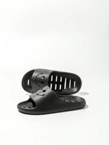 Solid Color Soft Soled Slippers Made Of EVA Material, Lightweight And Comfortable, Suitable For Home Bathing, Anti Slip Quick Drying Shoes