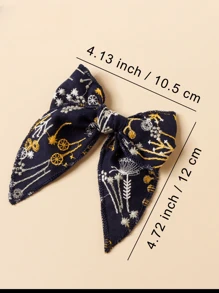 1/4pcs New INS Style Teen Embroidery Bowknot Hairclips, Girls Hair Clips For Back Of Head Or Side, Teen Hair Accessories, Suitable For Daily Use - Multicolor - View 2