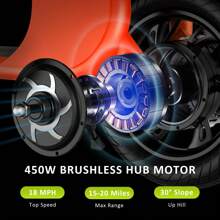 WIND HORSE Electric Scooter With Seat For Adults, 12.5" Electric Scooter Adults 15.5 MPH 20 Miles Range 680W Peak Motor, Dual Disc Brake, Wider Deck, Adjustable Seat, E Scooter With Basket For Commuter Red