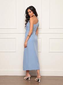 Far Away Tailored Dress - Màu xanh nhạt - Xem 3