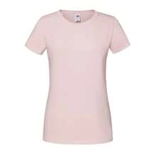 Fruit of the Loom Womens/Ladies Iconic 195 Premium Ringspun Cotton TShirt (Powder Rose) - 195gsm 100% Combed Ringspun Cotton - 粉色 - 查看 1