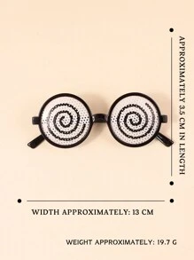 1pc Creative Selfie Round Frame Rotating Eyeball Glasses, Funny Photo Prop Decoration For Party, Masquerade, Halloween, Christmas