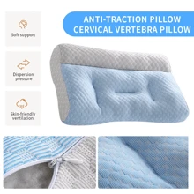 NetHong Cervical Memory Foam-Pillow For Neck Shoulder Pain ReliefErgonomic Orthopedic UK - Blue - View 8
