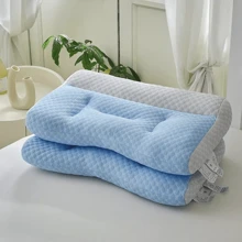 NetHong Cervical Memory Foam-Pillow For Neck Shoulder Pain ReliefErgonomic Orthopedic UK - Blue - View 1