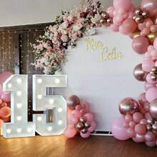 3FT Marquee Light Up Letters/Numbers, Cool White Light Up Letters A-Z,Cool White Light Up Numbers 0-9, Large Marquee Letters/Numbers For Party Decorations, Marry Me Light Up Letters, Marquee Letters For Decor, Wedding Decor - Number 5 - 查看 2
