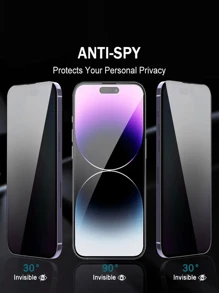 3 Stücke Apple Telefon Schutzkit, inklusive 2 Stücke Anti-Späh und kratzfeste gehärtete Glas Bildschirmschutzfolien und 1 Stücke schwarze stoßfeste TPU Handyhülle. Matte Oberfläche, Rundum-Schutz, einfache Montage, Anti-Späh, blasenfrei, kratzfest, splitterfest, gehärtetes Glas Bildschirmschutz, geeignet für Geburtstage/Weihnachten/Familie/Freunde/Freund und Freundin, unisex