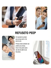 3 Stücke Apple Telefon Schutzkit, inklusive 2 Stücke Anti-Späh und kratzfeste gehärtete Glas Bildschirmschutzfolien und 1 Stücke schwarze stoßfeste TPU Handyhülle. Matte Oberfläche, Rundum-Schutz, einfache Montage, Anti-Späh, blasenfrei, kratzfest, splitterfest, gehärtetes Glas Bildschirmschutz, geeignet für Geburtstage/Weihnachten/Familie/Freunde/Freund und Freundin, unisex