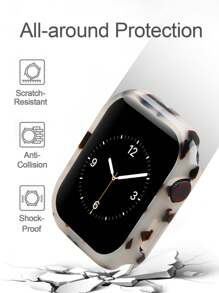 1 Set New Fashionable Retro Lightweight Premium Resin Apple Watch Strap + Hollow-Out Protective Case Combo Set, Anti-Fall & Anti-Scratch, Comfortable To Wear All Day - Ideal Gift Choice For Festivals, Anniversaries (Compatible With Apple Watch Ultra 2/1, SE, Series 10/9/8/7/6/5/4/3/2/1, Sizes 38/40/41/42/44/45/46/49mm).