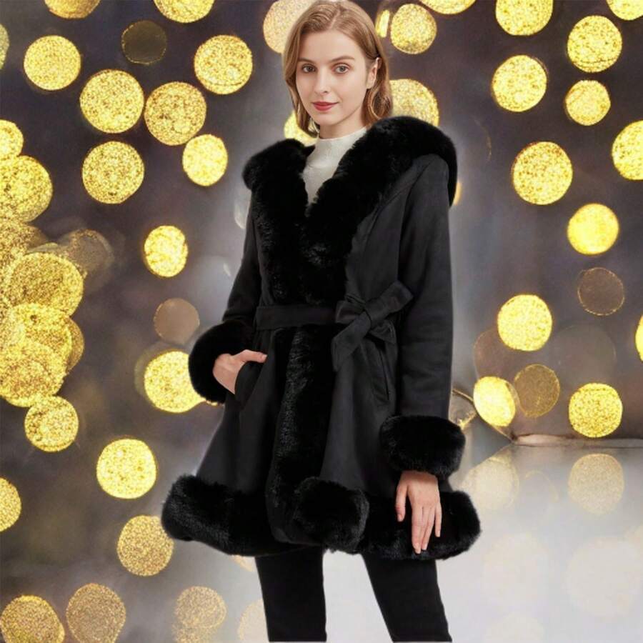 abrigo afelpado - Negro - Ver 1