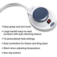 SoftHeat Luxury Micro-Fleece Heated Electric Blanket With Safe & Warm Low-Voltage Technology, Queen, Natural - 米色 - 查看 6