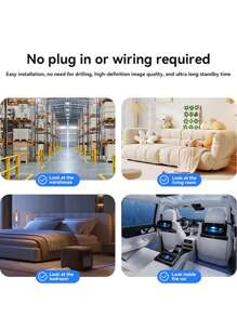 YAIUZGOO 迷你 WiFi 攝影機，支援 HD 夜視、內建麥克風、隨插即用、遠端線上觀看、便攜輕巧，支援 128GB TF 卡（不含），適用於室內外使用 - 黑色 - 查看 3