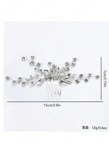 Accessoires de coiffure de mariée - épingle à cheveux en cristal de verre et strass fait main, peignes à pinces pour les côtés des cheveux, décoration de mariage en gros