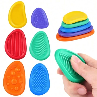 感官焦虑石：一种质地柔软的坐立不安玩具。它经过精心设计，适合青少年使用，有效帮助他们缓解焦虑和压力。这种独特的玩具也是学生的理想选择，既可以作为满足他们焦躁不安的坐立不安玩具，也可以作为刺激他们的触觉和其他感官体验的感官玩具。