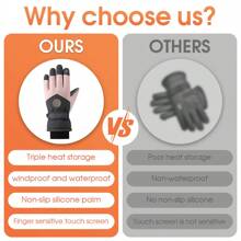 Găng tay trượt tuyết mùa đông Unisex bằng da chống trượt, màn hình cảm ứng, chống thấm nước, đi xe máy, đạp xe, hoạt động ngoài trời mùa đông, găng tay mùa đông, - Nhiều màu - Xem 3