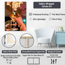 1 Pc Framed Black Art Printing Boho Black Modern Wall Art Girl Art Poster African American Woman Wall Art Decor For Living Room Bedroom - 彩色 - 查看 6