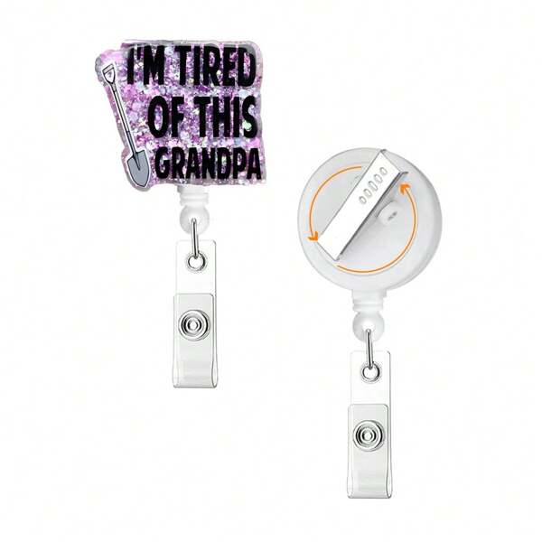 Ich habe die Nase voll von diesem Opa Ausweishalter, Krankenschwester-ID-Halter, einziehbarer Acryl-Ausweishalter, Krankenschwester-Geschenk, Pflege-Ausweisclip für Krankenschwester, CNA, LPN, LVN, medizinischer Ausweishalter, ID-Karten-Bürozubehör