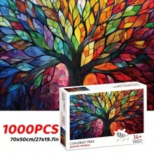 Adults 1000PCS Jigsaw Puzzle Toys For Home Decoration, Colorful Seashell Sea-Stars Artwork Glass Puzzle Tree Of Life Puzzles, 70x50cm Big Size AICG Owl Family White Puzzle Toys Gifts For New Years Valentine's Day