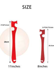 Herramienta de empuje y tracción de silicona, extractor de rejilla de horno de cocina, agarre resistente al calor para empujar y tirar del horno - Rojo - Ver 8