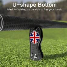 FINGER TEN Golf Divot Repair Tool With 1 Ball Marker Value Pack, Sturdy Solid Pitch Fork Golf Club Pocket Gift For Men Women Gift - Cat Black - View 5