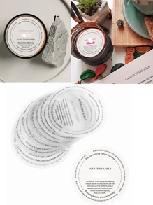 10 DIY Handmade Candle Dust Sticker Cup Label Scented Candle Dust Paper Container Use Warning Stickers