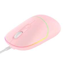 Fenisio Wired Mouse USB Computer Mouse Backlit Ultra Silent Mouse Ergonomic LED Corded Mouse For PC Laptop Ergonomic Mouse 6400 DPI Black White Pink - Multicolor - View 12