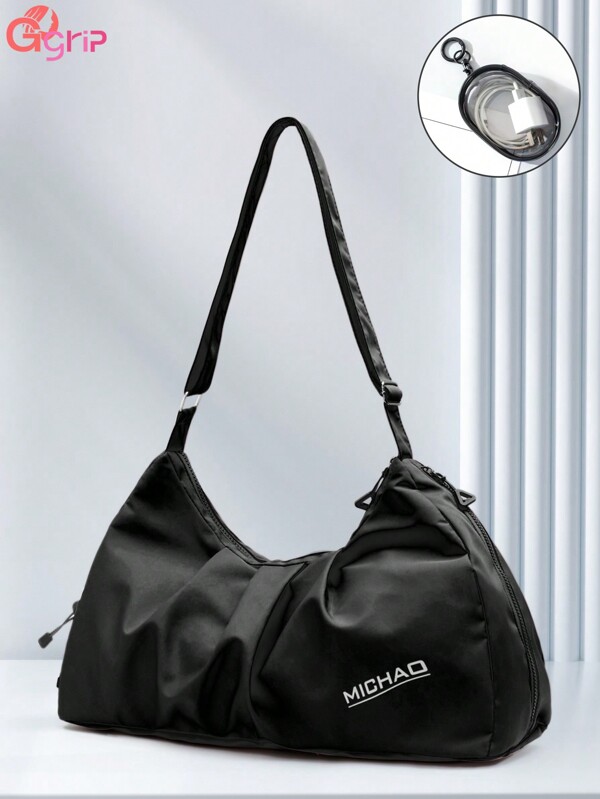 GlamourGrip Bolso de viaje corto de moda para deportes y yoga de mujer, bolsa de gran capacidad para entrenar, Viene con bolsa de almacenamiento portátil para cable de datos, agarre cómodo y material duradero que no daña las manos, Regalo de Navidad perfecto para familiares y amigos.