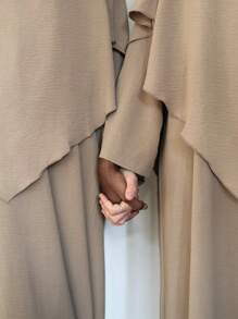 1pc Plus Size Instant Hijab With Easy Tie Design, Convenient For Daily Wear For Dress - Multicolor - View 4