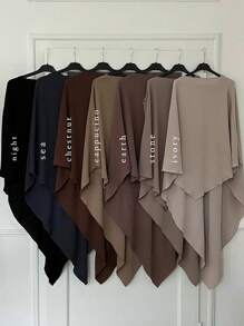 1pc Plus Size Instant Hijab With Easy Tie Design, Convenient For Daily Wear For Dress - Multicolor - View 2