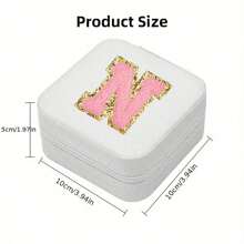 1pc Portable Jewelry Organizer Box For Women - Double-Layer Travel Jewelry Case With Zipper | Mini Storage For Earrings, Rings & Necklaces | Cute Cosmetic Bag & Cruise Essential (Perfect Gift For Bridesmaids, Easter & Holidays)