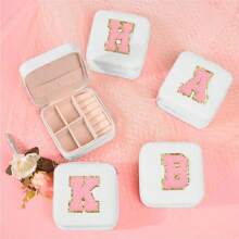 1pc Portable Jewelry Organizer Box For Women - Double-Layer Travel Jewelry Case With Zipper | Mini Storage For Earrings, Rings & Necklaces | Cute Cosmetic Bag & Cruise Essential (Perfect Gift For Bridesmaids, Easter & Holidays)