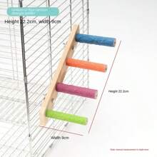 4/6 步木梯猫/狗爱好者礼物和狗/猫妈妈爱宠物互动鸟鹦鹉玩具梯子用于仓鼠笼有趣的磨棒攀爬玩具鸟配件