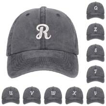 26 个英文字母 A-Z 棒球帽 男士 女士 中性 棒球帽 可调节帽子