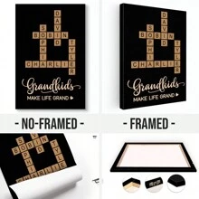 Personalized Canvas Wall Art Decor - Crossword Puzzle Design - Birthday, Graduation Gift For Family - As Shown - View 3