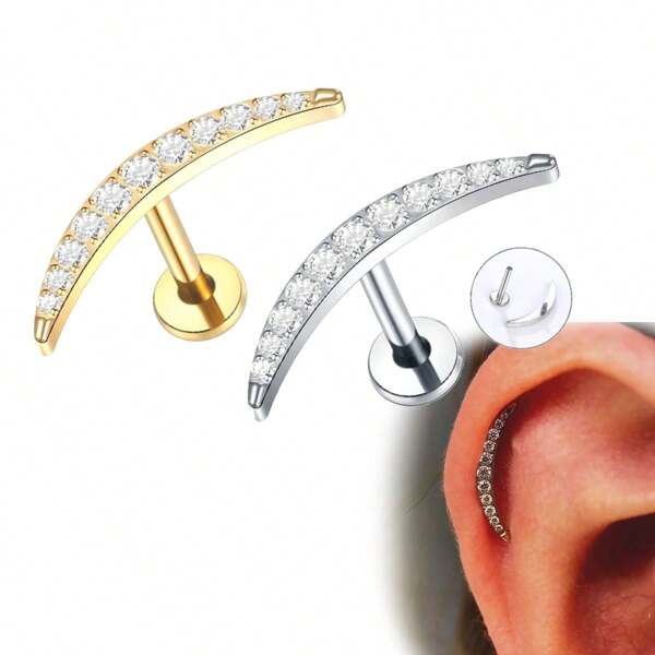 Piercing Cluster Titanio Antialérgico Helix haste 6mm ou 8mm