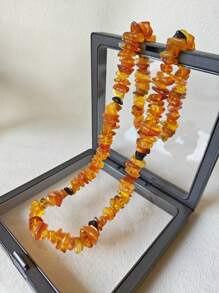 Natural Baltic Amber Necklace, Healing Gemstone, Brings Calmness And Serenity, Couples Jewelry, Fossilized Tree Resin Material, Unique Fashionable Appearance, Full Of Energy, Excellent Gift For Him/Her - Amber Necklace - View 7