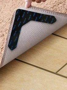 4/8/12pcs Carpet Tape, PU Washable Non-Slip Reusable Carpet Grippers - Multicolor - View 2