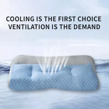 NetHong Cervical Memory Foam-Pillow For Neck Shoulder Pain ReliefErgonomic Orthopedic UK - Blue - View 11