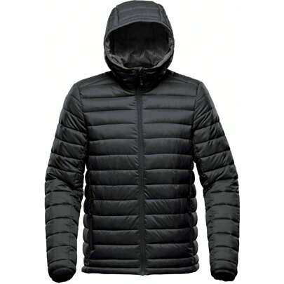 Stormtech Mens Stavanger Thermal Padded Jacket (Black/Graphite) - 40gsm 100% Nylon
