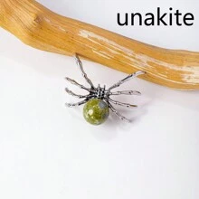 1PC Natural Crystal Ball Spider Ornaments Handmade Alloy Spider DIY Reiki Gemstone Halloween Decorative Crafts 4th Of July Women Fathers Dad Gift - Crystal Ball Spider - View 18