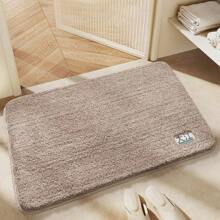 Tapis de sol de salle de bain en velours plat épais, simple et moderne, résistant, absorbant l'eau, antidérapant, toilettes à domicile, paillasson à séchage rapide, flocage